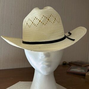 Straw cowgirl hat